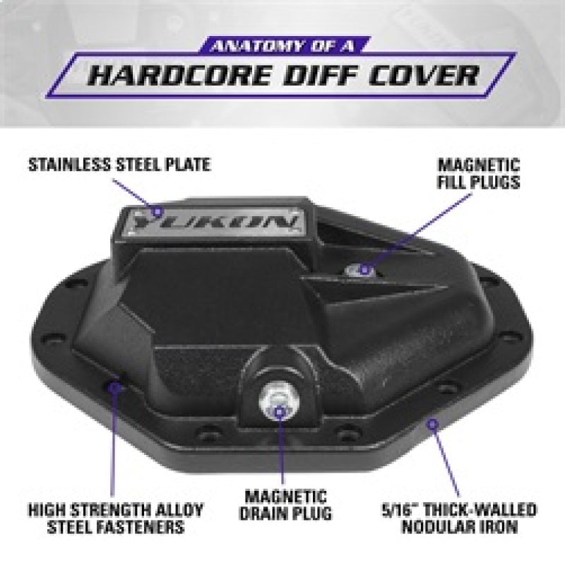 Yukon Gear Hardcore Nodular Iron Cover for Chrysler 9.25in Rear Differential Diff Covers Yukon Gear & Axle