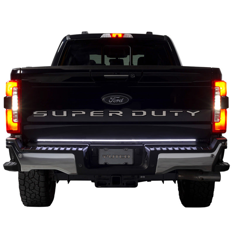 Putco 2024 Ford SuperDuty F-250 60In Direct Fit Red Blade Kit Tailgate Bars w/ LED Taillamps Light Tailgate Bar Putco