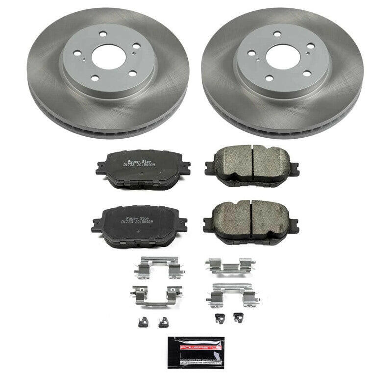 Power Stop 14-15 Lexus IS250 Front Semi-Coated Rotor Kit Brake Kits - Performance Blank PowerStop
