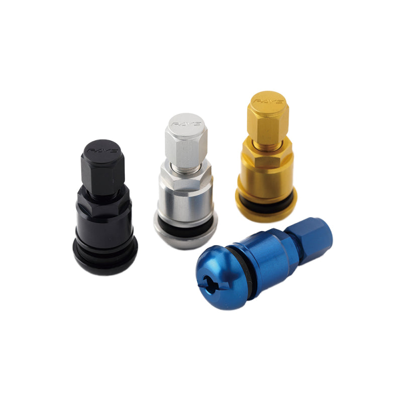Rays High Speed Air Control Valve Stem (Set of 4 + Valve Tool) - Black Valve Stems Rays