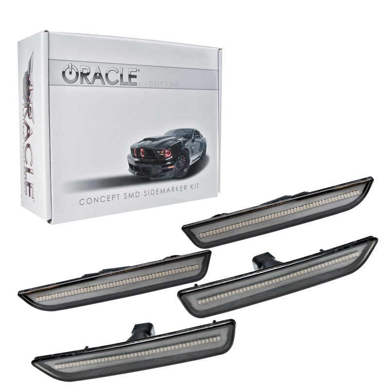 Oracle 10-14 Ford Mustang Concept Sidemarker Set - Tinted - No Paint Light Strip LED ORACLE Lighting
