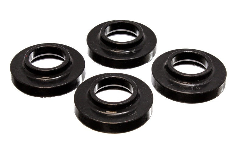 Energy Suspension 97-06 Jeep Wrangler TJ / 84-01 Cherokee Black Fr/Rear Coil Lift Isolator Set of 4 Bushing Kits Energy Suspension