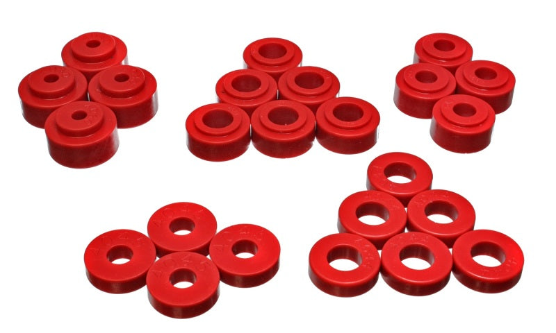 Energy Suspension Gm Body Mount Set - Red Bushing Kits Energy Suspension