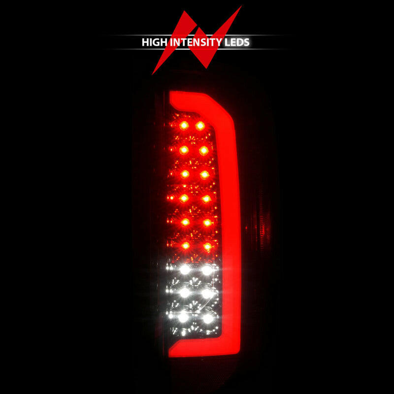 ANZO 15-21 Chevrolet Colorado Full LED Tail Lights w/ Red Lightbar Black Housing Smoke Lens Tail Lights ANZO