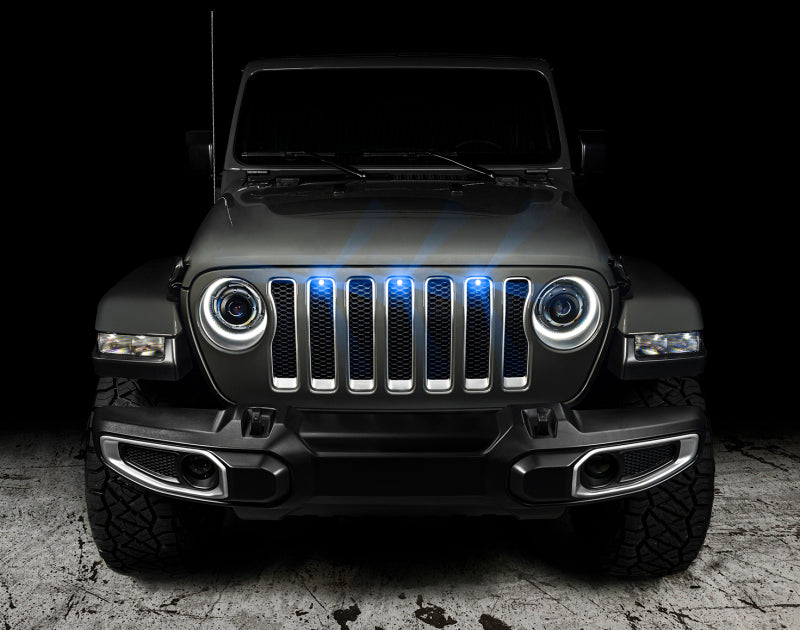 Oracle Pre-Runner Style LED Grille Kit for Jeep Wrangler JL - Blue Light Strip LED ORACLE Lighting