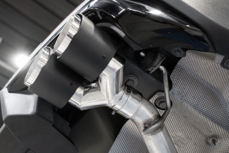 MBRP 20-21 Ford Explorer ST 3.0L EcoBoost Dual Rear Exit Axle Back w/ Quad Carbon Fiber Tips - T304 Axle Back MBRP