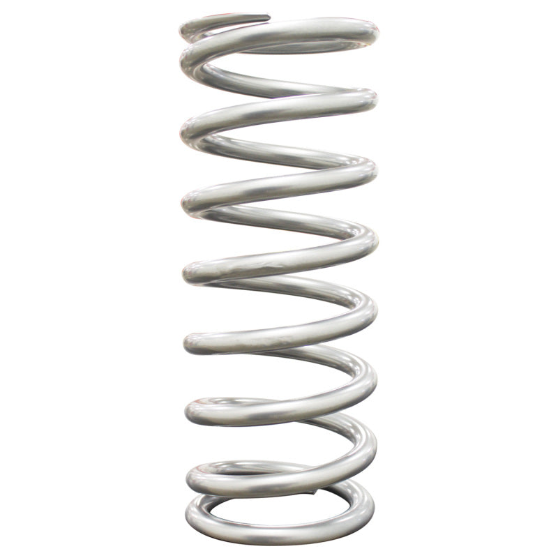 QA1 3-1/2in ID Tapered High Travel Pigtail Spring - 11in Length x 300lbs/in - Silver Powder Coated Coilover Springs QA1