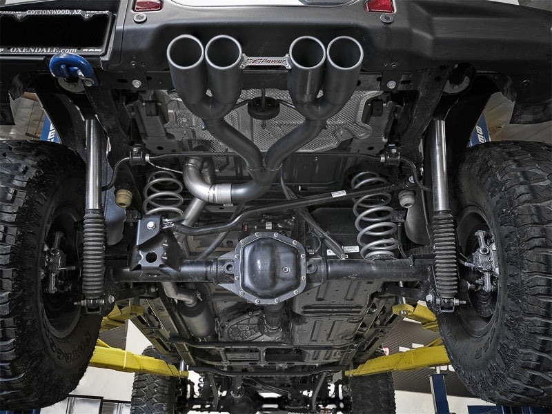 aFe Rebel Series 2.5in. 304 SS C/B Exhaust System 2018 Jeep Wrangler (JL) V6-3.6L - Black Tip Catback aFe