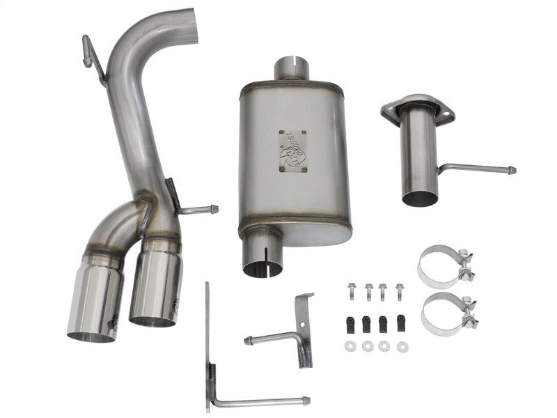 aFe Rebel Series CB 3in Middle Side Exit SS Exht w/Polish Tips 15-17 Chevy Colorado / GMC Canyon Catback aFe
