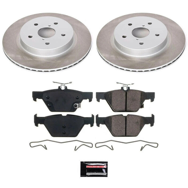 Power Stop 16-20 Subaru WRX Rear Semi-Coated Rotor Kit Brake Kits - Performance Blank PowerStop