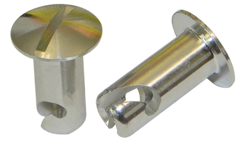 Moroso Quick Fastener - Oval Head - 5/16in x .550in - Aluminum - 10 Pack Fittings Moroso