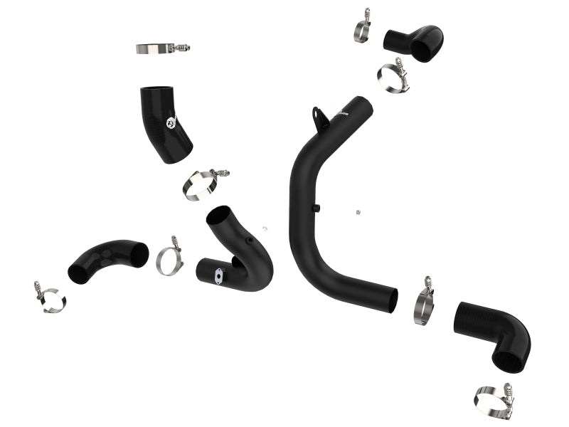 aFe BladeRunner 15-20 VW GTI (MKVII) L4-2.0L (t) Aluminum Hot and Cold Charge Pipe Kit Black Intercoolers aFe