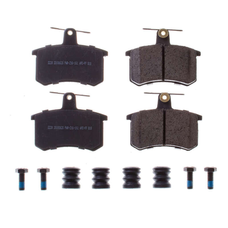 Power Stop 88-92 Audi 80 Rear Z17 Evolution Ceramic Brake Pads w/Hardware Brake Pads - OE PowerStop