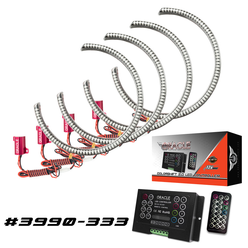 Oracle Dodge Challenger 15-21 LED Waterproof Halo Kit - ColorSHIFT w/ 2.0 Controller Fog Lights ORACLE Lighting