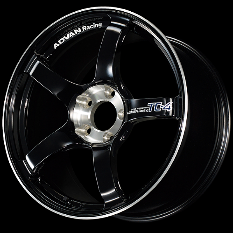 Advan TC4 SE 18x9.5 +45 5x120 Racing Gloss Black and Diamond Cut Wheel Wheels - Cast Advan