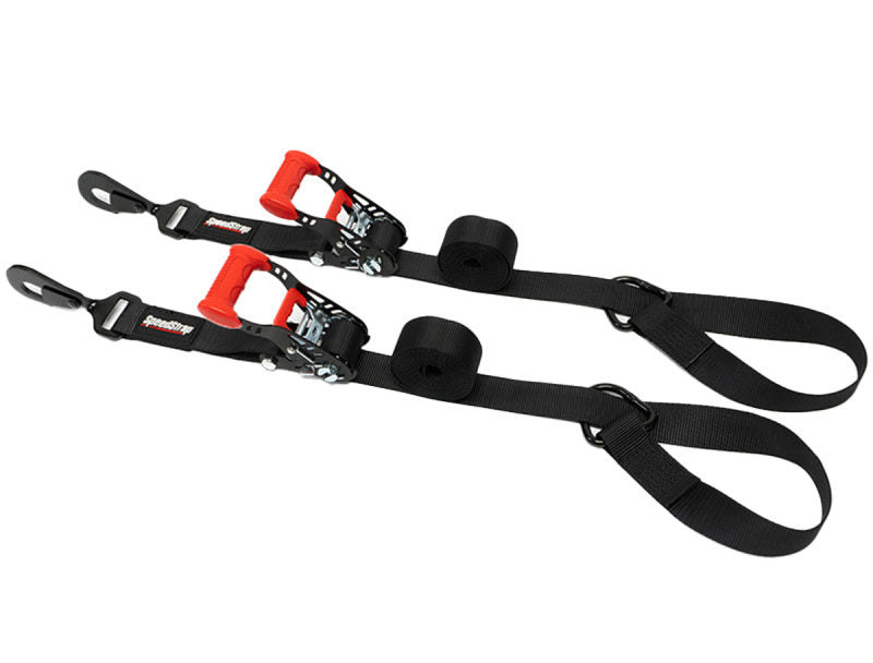 SpeedStrap 1 1/2In UTV Through the Wheel Tie-Down - Black (Pair of 2) Cargo Tie-Downs SpeedStrap