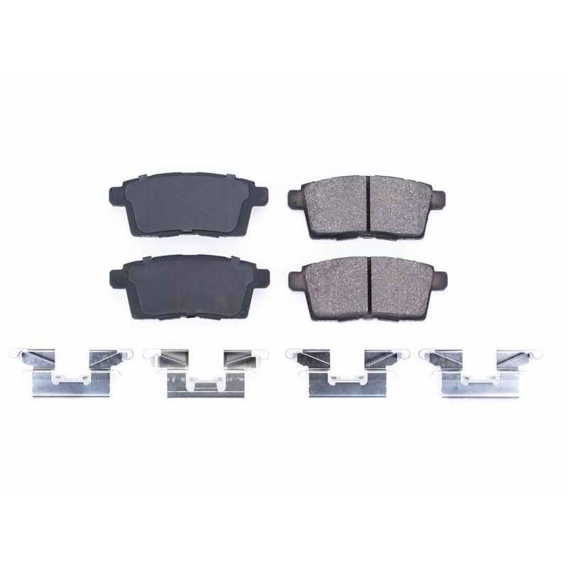 Power Stop 07-10 Ford Edge Rear Z17 Evolution Ceramic Brake Pads w/Hardware Brake Pads - OE PowerStop
