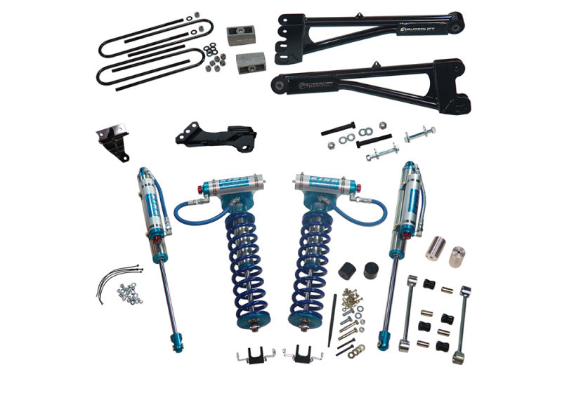 Superlift 08-10 Ford F-250/F-350 SD 4WD 4in Lift Kit w/Repl Radius Arms & King Coilovers Rear Shocks Lift Kits Superlift