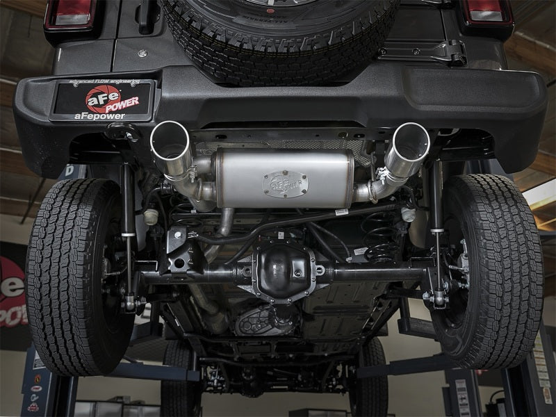 aFe Rebel Series 2.5in 409 SS Cat-Back Exhaust w/ Polished Tips 2018+ Jeep Wrangler (JL) V6 3.6L Catback aFe