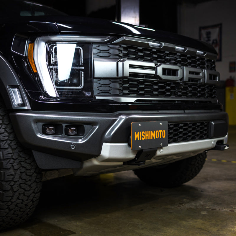 Mishimoto 2015+ Ford F-150 Tow Hook License Plate Relocation Bracket Tow Hooks Mishimoto