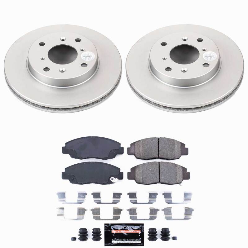 Power Stop 98-99 Acura CL Front Z23 Coated Brake Kit Brake Kits - Performance D&S PowerStop