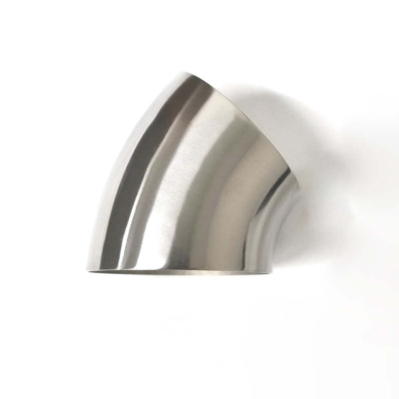 Ticon Industries 1.625in Diameter 45 Degree 1.1D 1mm/.039in Titanium Elbow - No Leg Titanium Tubing Ticon