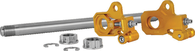 Performance Machine Axle Adjuster Kit - Gold Ano Axles Performance Machine