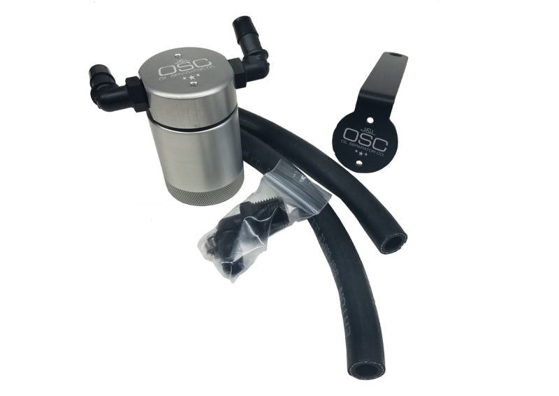 J&L 99-04 Ford Mustang SVT Cobra Passenger Side Oil Separator 3.0 - Clear Anodized Oil Separators J&L