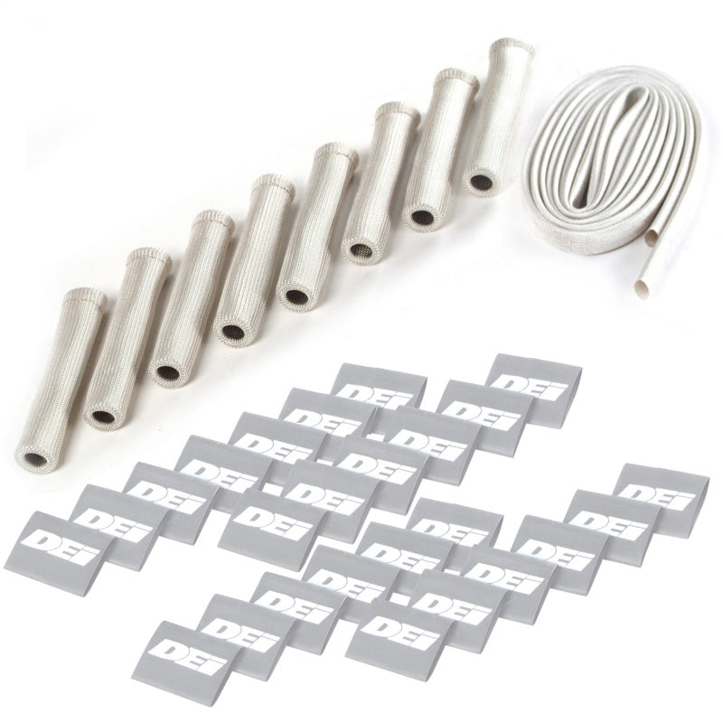 DEI Protect-A-Boot and Wire Kit 8 Cylinder - Silver Thermal Sleeves DEI