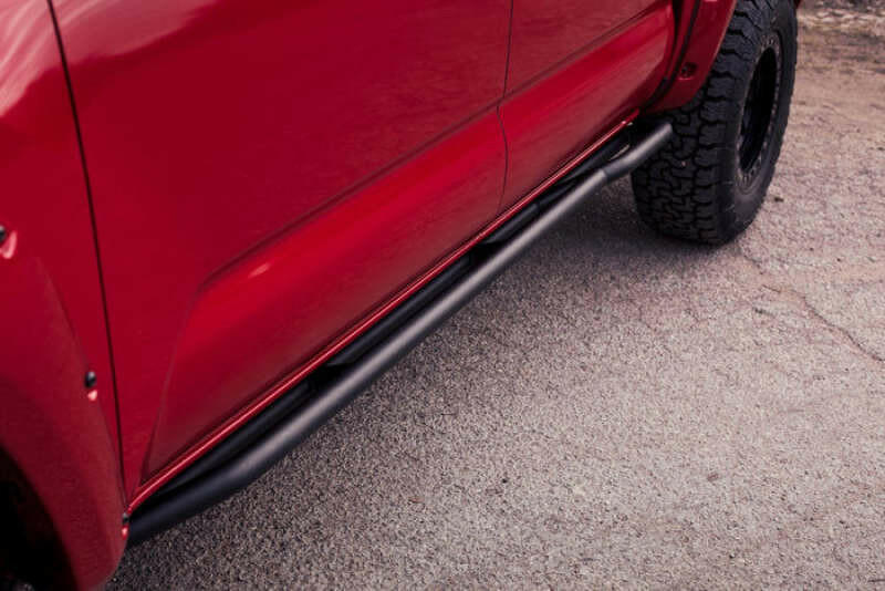 Body Armor 4x4 05-22 Toyota Tacoma Double Cab Short Bed Revo Rock Sliders - Black Side Steps Body Armor 4x4