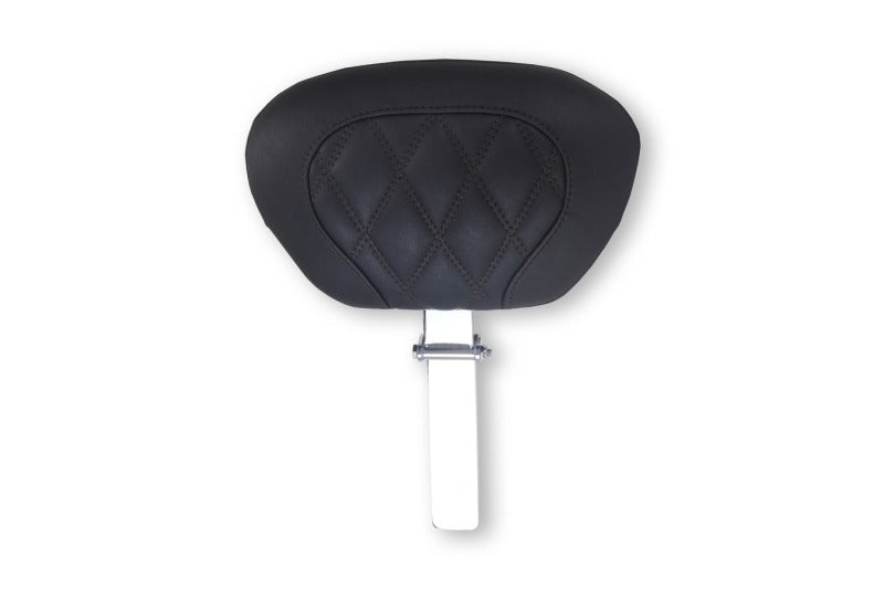 Mustang 08-25 Harley FL Touring Rd King Special, Rd Glide Ltd, Dble Diamond Driver Backrest - Black Backrests Mustang Motorcycle