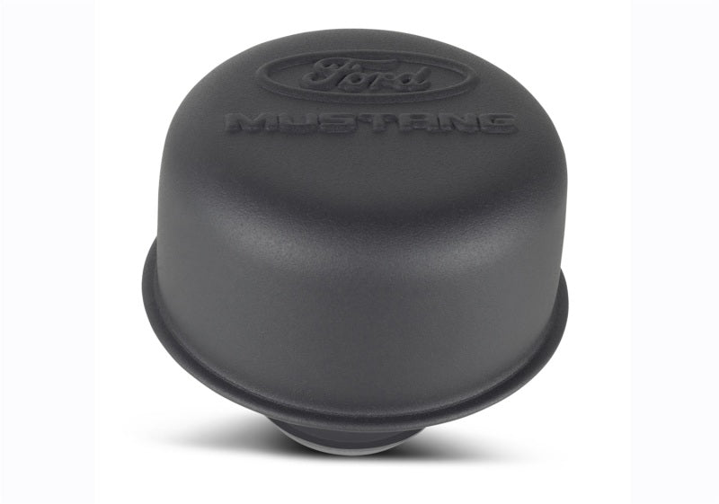 Ford Racing Black Crinkle Finish Breather Cap w/ Ford Mustang Logo Engine Breather Filters Ford Racing