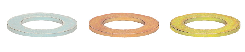 Moroso Spark Plug Indexing Washers - 14mm - Flat Seat - .040in/.050in/.064in - 10 in Each Size Hardware - Singles Moroso