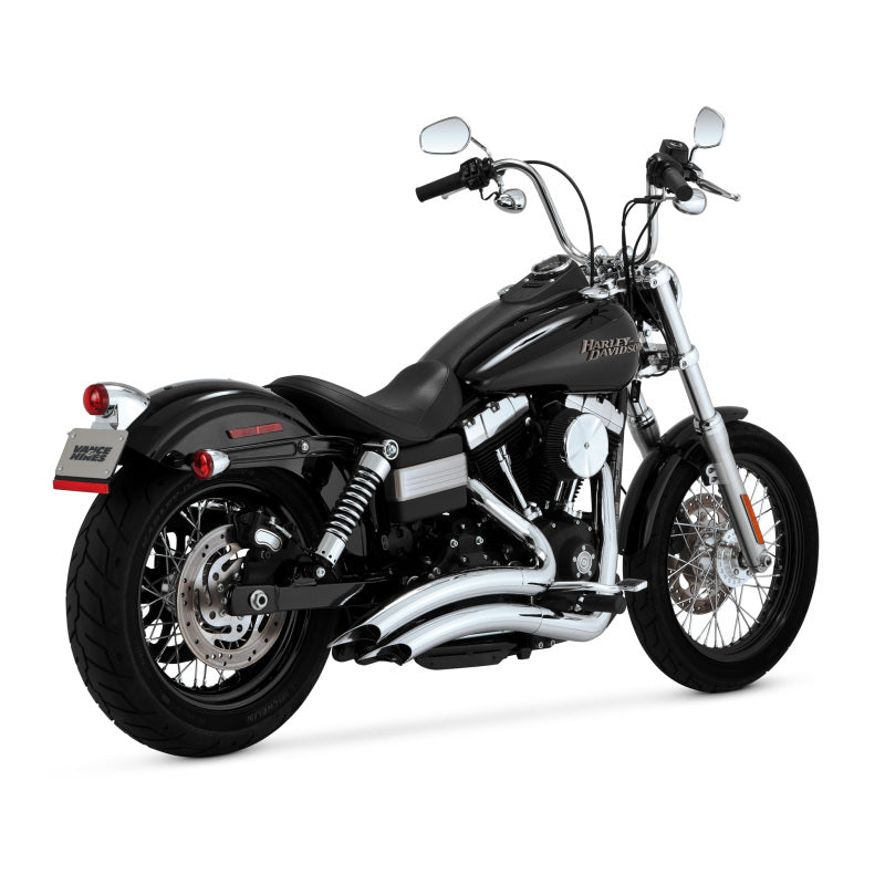 Vance & Hines HD Dyna 06-09 Big Radius 2-2 Chrome Full System Exhaust Powersports Exhausts Vance and Hines