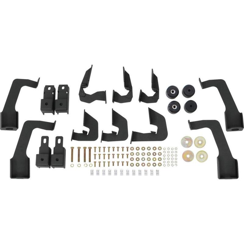 Westin 14-18 Chevrolet Silverado 1500 DC 6.5ft Bed HDX Stainless Drop W2W Nerf Step Bars - Tex. Blk Nerf Bars Westin