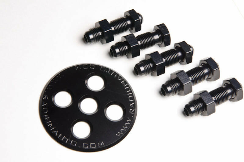Radium Engineering Fuel Surge Tank 6AN Bulkhead Plate w/ Fittings and Nuts Fittings Radium Engineering