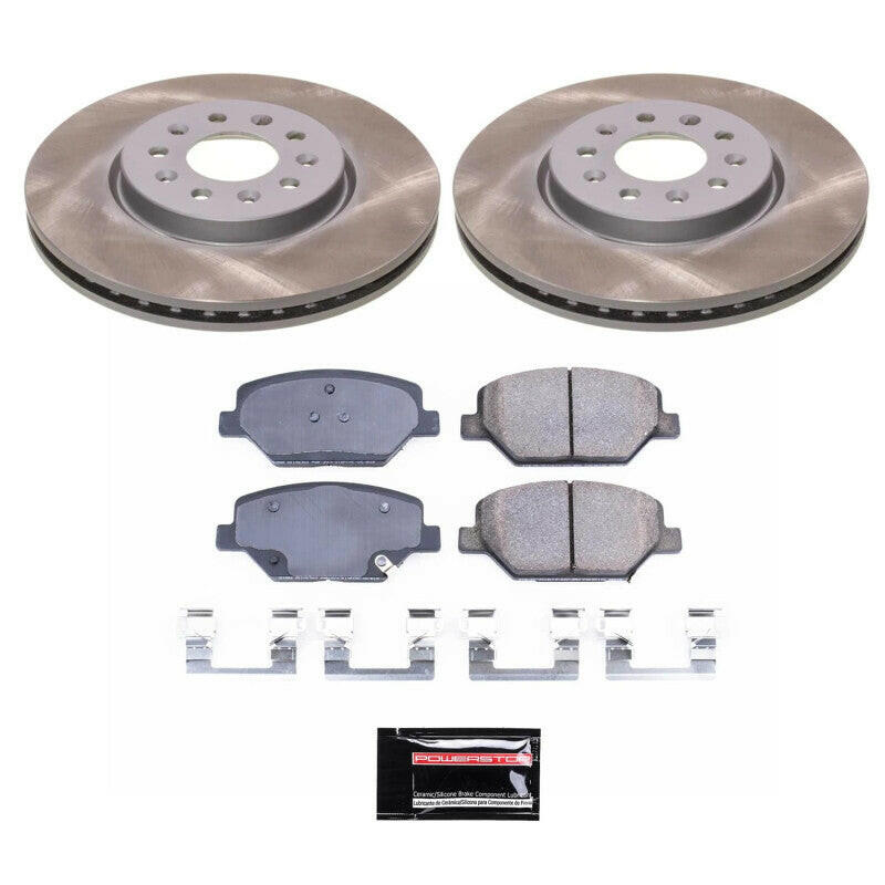 Power Stop 18-21 GMC Terrain Front Semi-Coated Rotor Kit Brake Kits - Performance Blank PowerStop