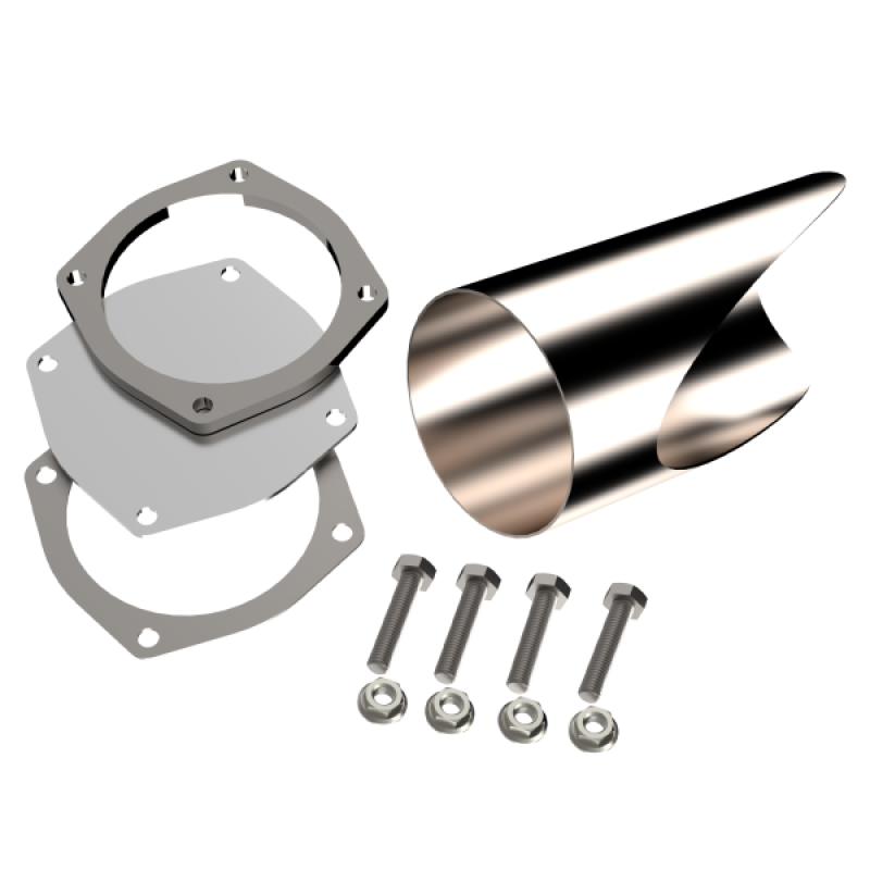 QTP 5in Weld-On QTEC DIY Cutout Pipe Exhaust Cutouts QTP