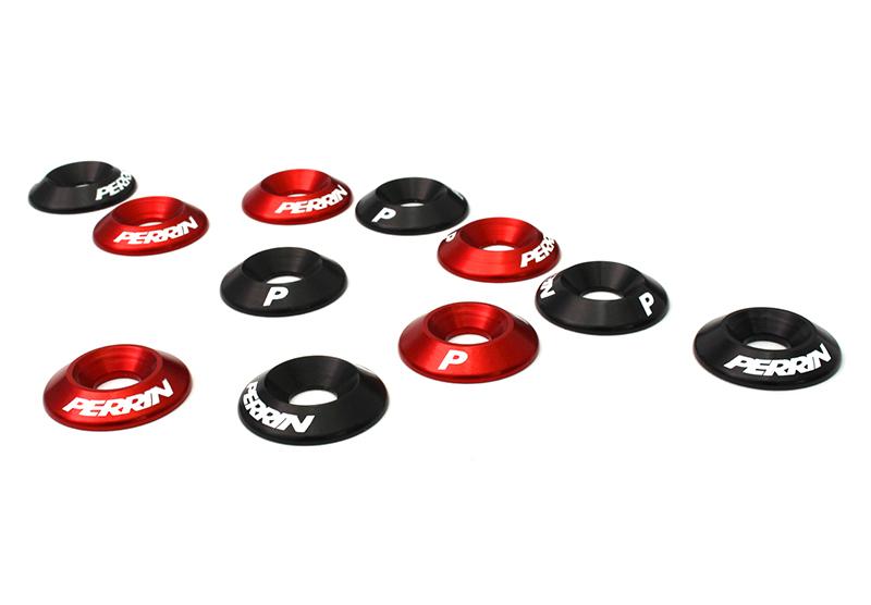 PERRIN 15-21 Subaru WRX Intercooler/Engine Cover Lock Down Washers - Black Engine Covers Perrin Performance