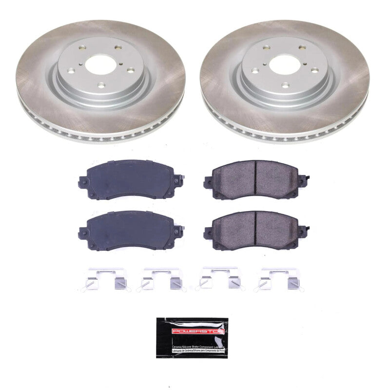 Power Stop 19-22 Subaru Forester Front Semi-Coated Rotor Kit Brake Kits - Performance Blank PowerStop