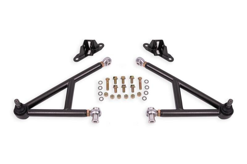 BMR 11-14 Ford Mustang Lower A-Arm Kit - Black Hammertone Control Arms BMR Suspension