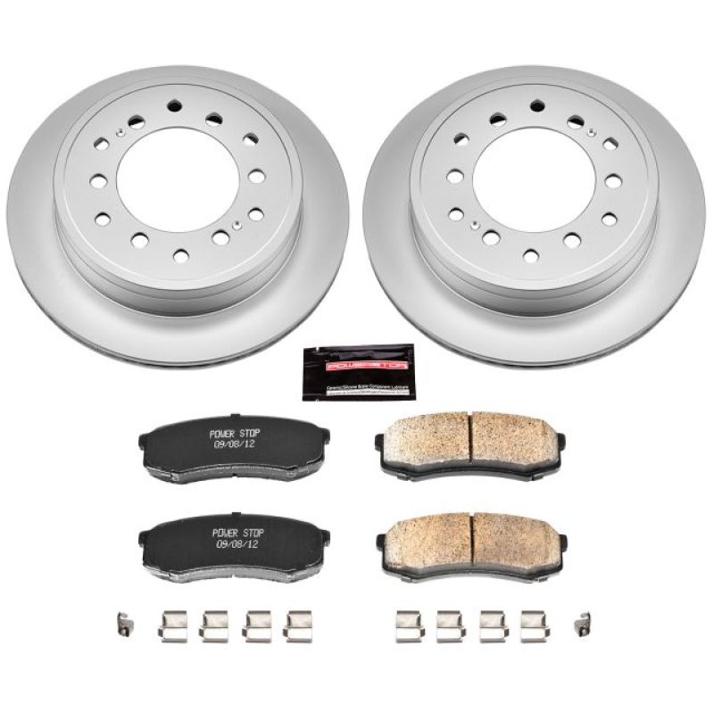 Power Stop 10-19 Lexus GX460 Rear Z17 Evolution Geomet Coated Brake Kit Brake Kits - Performance Blank PowerStop