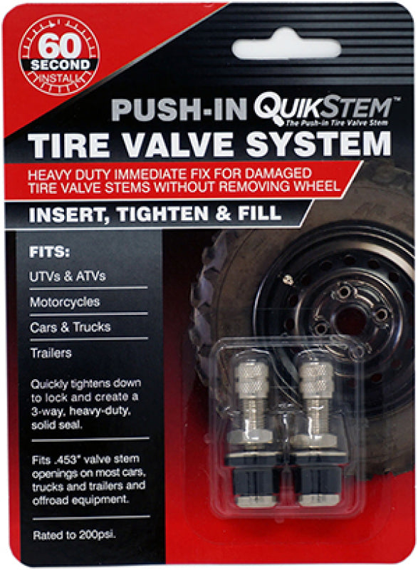 Hardline Tire Valve Stems 1.5 in. Long .453 od. - Pair Wheel Accessories Hardline
