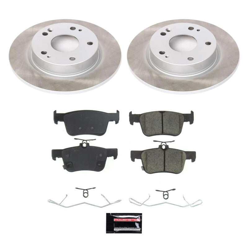 Power Stop 19-22 Honda Insight Rear Semi-Coated Rotor Kit Brake Kits - Performance Blank PowerStop
