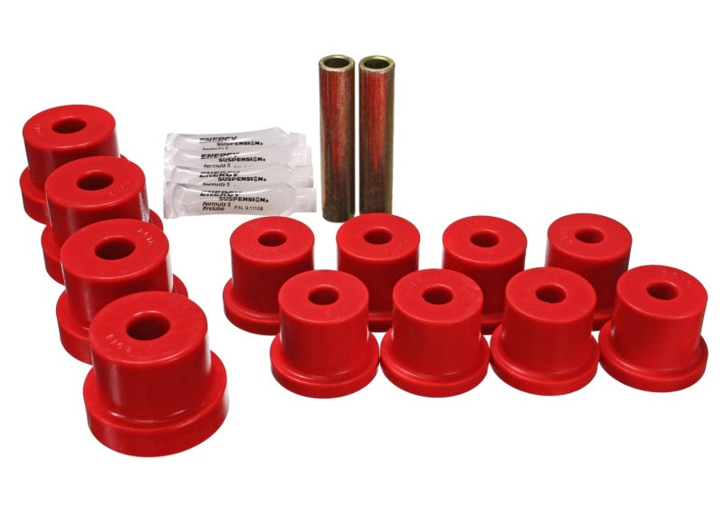 Energy Suspension 67-69 Chevrolet Corvette Red Rear Leaf Spring Bushing Set Bushing Kits Energy Suspension