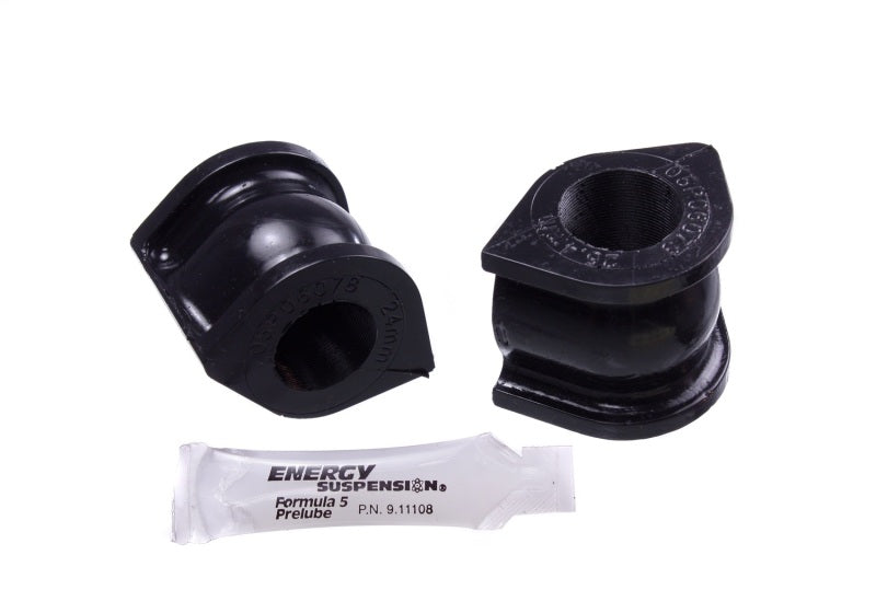 Energy Suspension 06-11 Honda Civic (Excl Si) 24mm Front Sway Bar Bushings - Black Bushing Kits Energy Suspension
