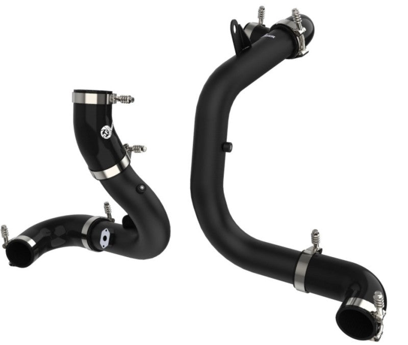 aFe BladeRunner 15-20 VW GTI (MKVII) L4-2.0L (t) Aluminum Hot and Cold Charge Pipe Kit Black Intercoolers aFe