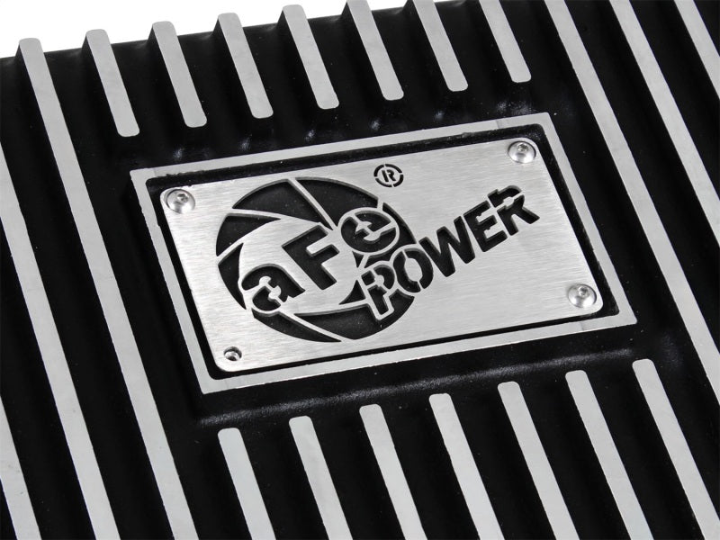 aFe Transmission Pan (Black); Ford Trucks 94-08 AODE Diff Covers aFe