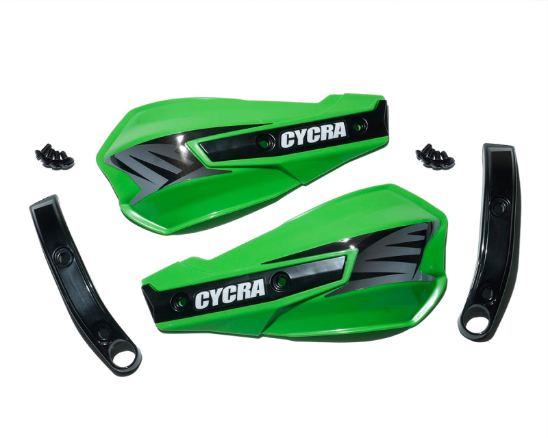 Cycra Vortex Replacement Hand Shields w/Abrasion Guards - Green Hand Guards Cycra