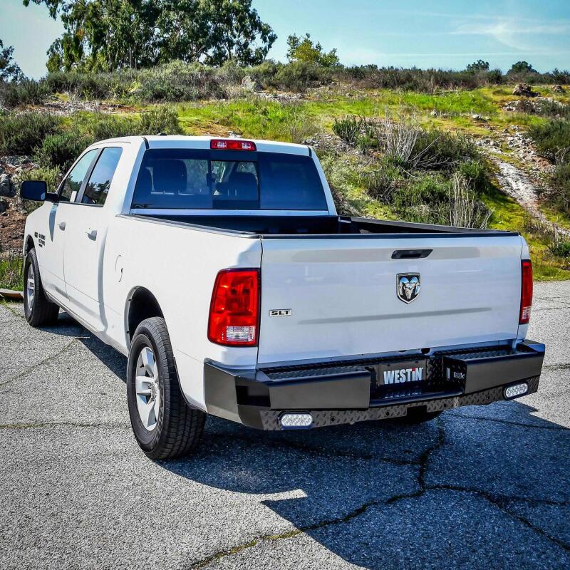 Westin 09-18 Ram 1500 HDX Bandit Rear Bumper - Black Bumpers - Steel Westin